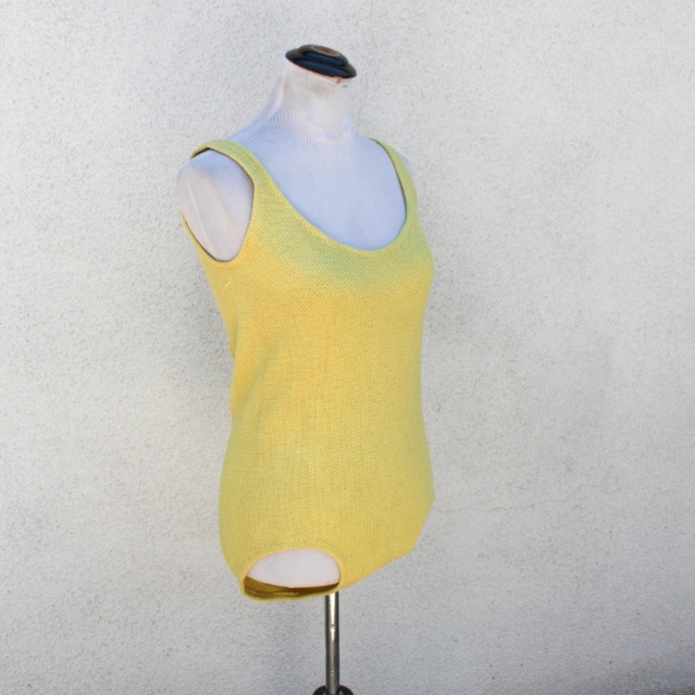 Vintage 1960s Bright Yellow Swimsuit by Eileen Holdie New York / Swimwear - Picture 3 of 9